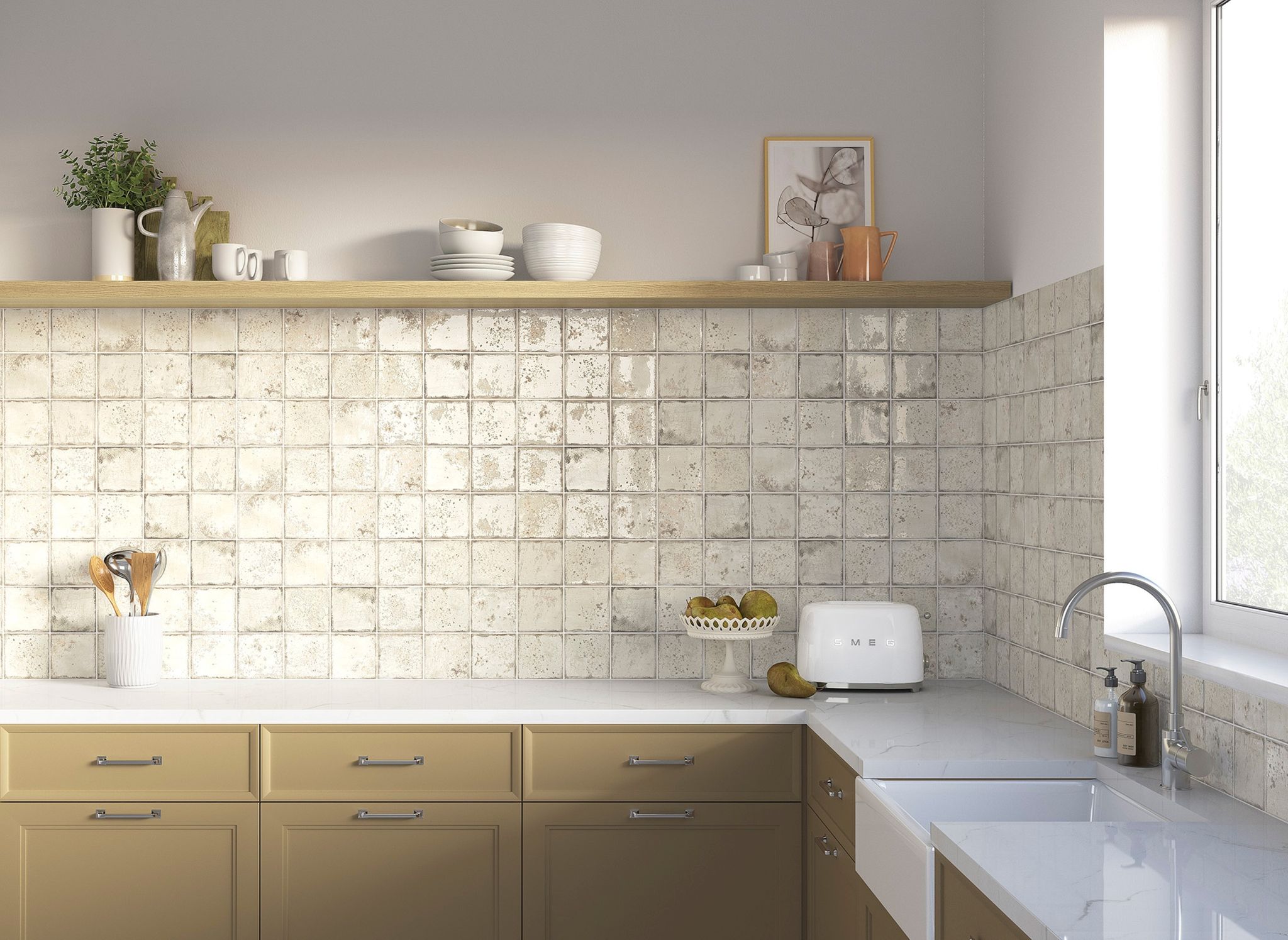 Jamaica Cream 5x5 | Diversity Kitchen Bath & Tile