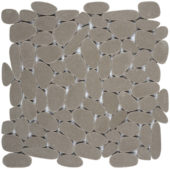 Light Grey Sliced Reconstituted Pebble Interlocking Mosaic | Diversity Kitchen Bath & Tile