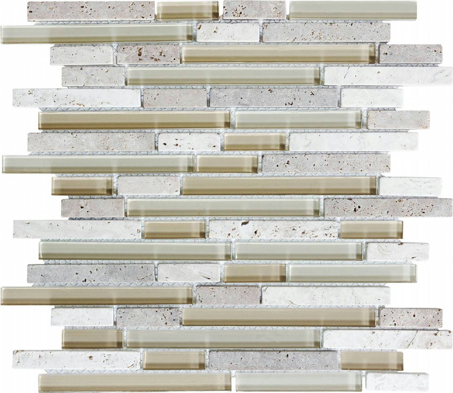 Linear Creme Brulee Mosaic | Diversity Kitchen Bath & Tile