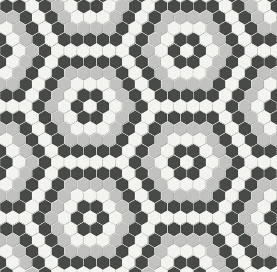 Midnight Blend Matte Hexagon Pattern Mosaic | Diversity Kitchen Bath & Tile