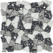 Mini Opus Terrazzo Marble White Grey Black Mix Mosaic | Diversity Kitchen Bath & Tile