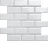 Mini Subway White Glazed Porcelain Interlocking Mosaic 2"X4" | Diversity Kitchen Bath & Tile