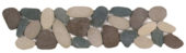 Mix Color Xl Sliced Matte Pebble Interlocking Border | Diversity Kitchen Bath & Tile