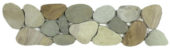 Mix Golden Sliced Matte Pebble Interlocking Border | Diversity Kitchen Bath & Tile