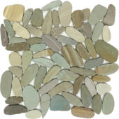 Mix Golden Sliced Matte Pebble Interlocking Mosaic | Diversity Kitchen Bath & Tile
