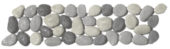 Mix Grey Reconstituted Pebble Interlocking Border | Diversity Kitchen Bath & Tile