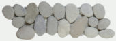 Mix Grey/Beige Rectified Matte Pebble Interlocking Border | Diversity Kitchen Bath & Tile