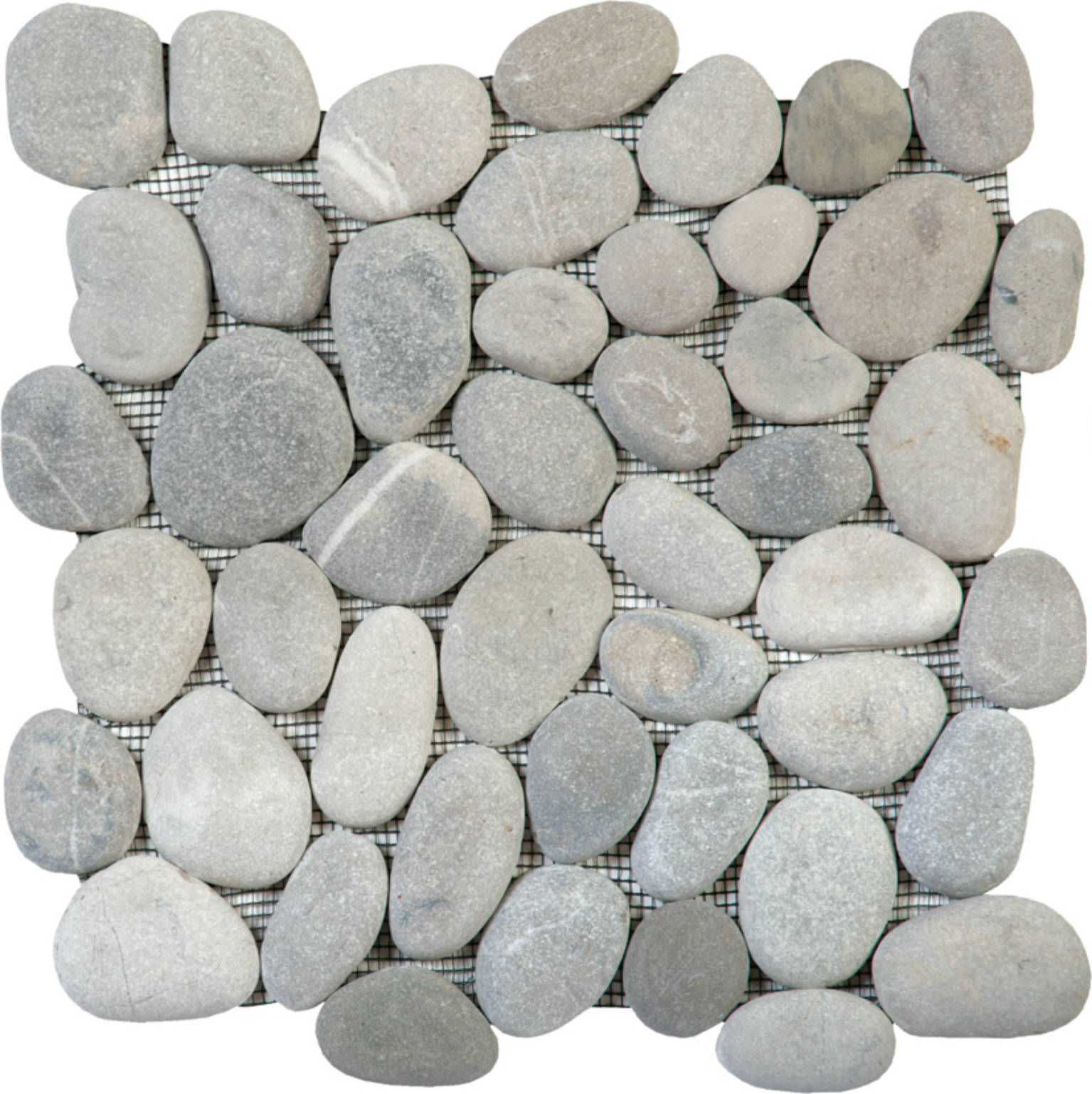 Mix Grey/Beige Rectified Matte Pebble Interlocking Mosaic | Diversity Kitchen Bath & Tile