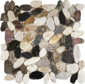 Mix Sliced Polished Pebble Interlocking Mosaic | Diversity Kitchen Bath & Tile