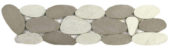 Mix White/Beige Xl Sliced Matte Pebble Interlocking Border | Diversity Kitchen Bath & Tile