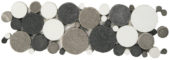 Mix White/Black/Grey Reconstituted Round Interlocking Border | Diversity Kitchen Bath & Tile