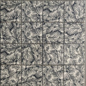 Palmtree Glazed Ceramic 3"X3" Black & White Mosaic | Diversity Kitchen Bath & Tile
