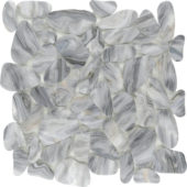 Reconstituted Stone Pebble Light Grey Mix Matte Interlocking Mosaic | Diversity Kitchen Bath & Tile