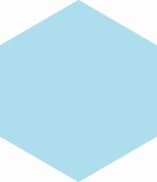 Ronda 5.5X6.3” Blue Hexagon | Diversity Kitchen Bath & Tile