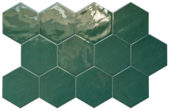 Ronda 5.5X6.3” Green Hexagon | Diversity Kitchen Bath & Tile