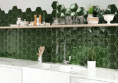 Ronda 5.5X6.3” Green Hexagon | Diversity Kitchen Bath & Tile