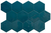 Ronda 5.5X6.3” Navy Blue Hexagon | Diversity Kitchen Bath & Tile