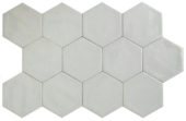 Ronda 5.5X6.3” Pearl Hexagon | Diversity Kitchen Bath & Tile