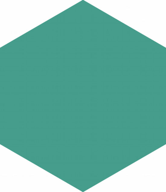 Ronda 5.5X6.3” Teal Hexagon | Diversity Kitchen Bath & Tile
