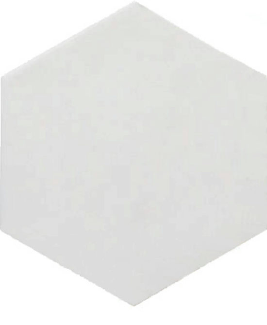 Ronda 5.5X6.3” White Hexagon | Diversity Kitchen Bath & Tile