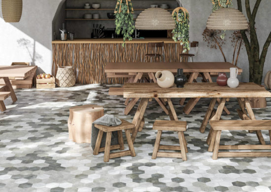 Seville 5.5X6.3” Grey Hexagon | Diversity Kitchen Bath & Tile