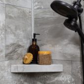 Smoky Sky Shower Shelf 14.56x7.12x2 | Diversity Kitchen Bath & Tile
