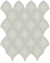 Soft Sage Glossy Scallop Mosaic | Diversity Kitchen Bath & Tile