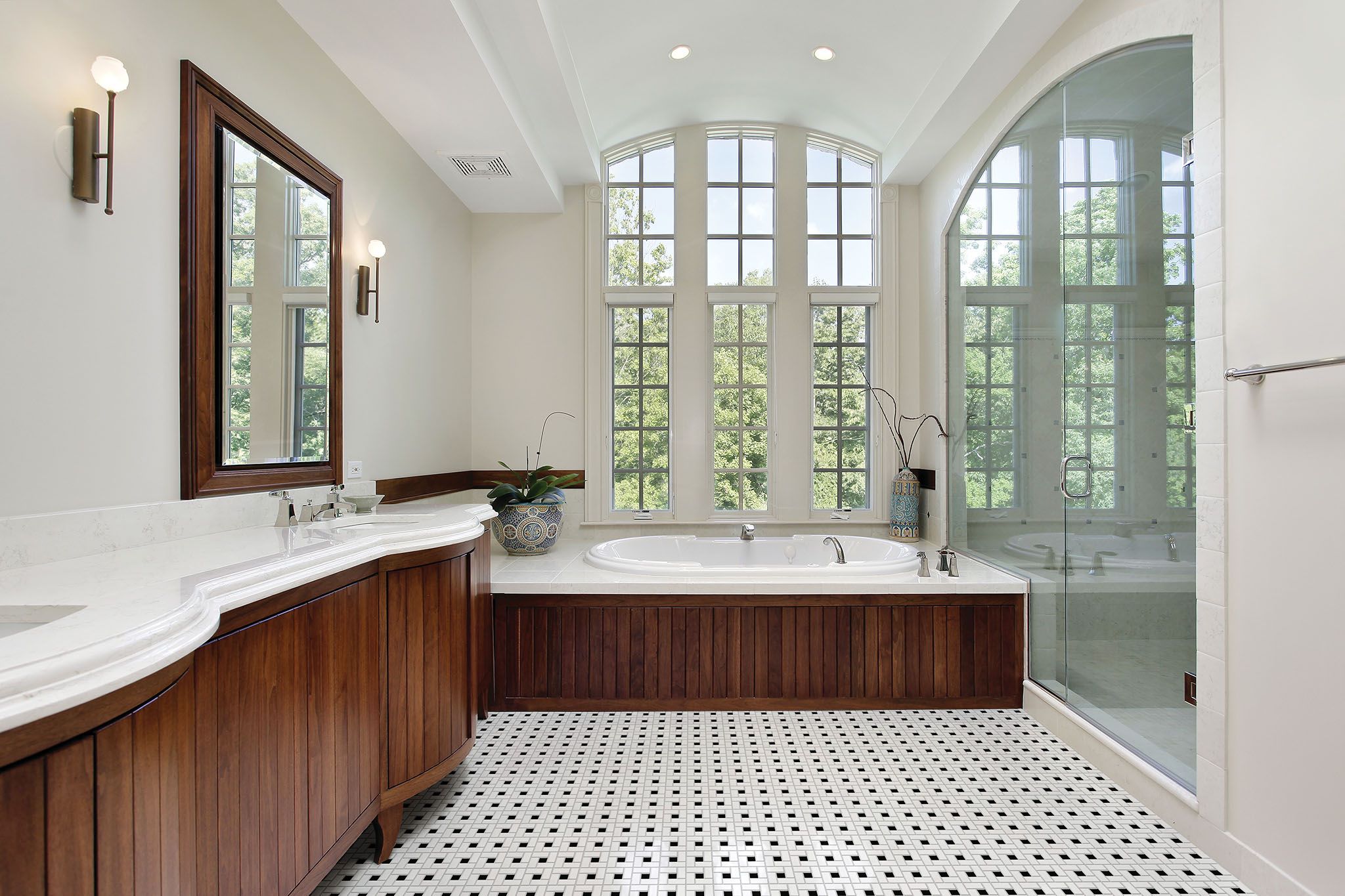 Traditions White W/Retro Black Matte Basketweave Mosaic | Diversity Kitchen Bath & Tile