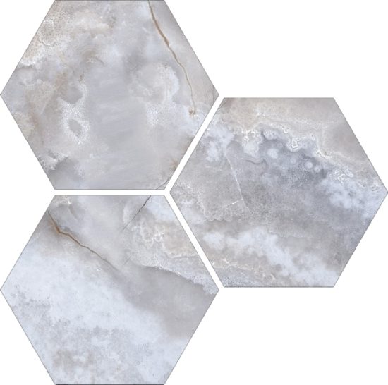 Treasure Blue Dream Onyx 6" Carved Hexagon | Diversity Kitchen Bath & Tile