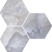 Treasure Blue Dream Onyx 6" Carved Hexagon | Diversity Kitchen Bath & Tile