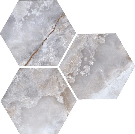 Treasure Blue Dream Onyx 6" Carved Hexagon | Diversity Kitchen Bath & Tile