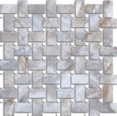 Treasure Blue Dream Onyx Polished Basketweave Mosaic | Diversity Kitchen Bath & Tile
