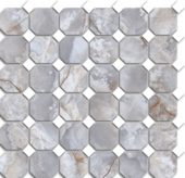 Treasure Blue Dream Onyx Polished Octagon/Dot Mosaic | Diversity Kitchen Bath & Tile
