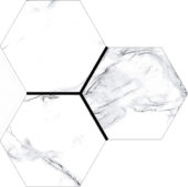 Treasure Ice White Marble 6" Carved Hexagon | Diversity Kitchen Bath & Tile