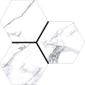 Treasure Ice White Marble 6" Carved Hexagon | Diversity Kitchen Bath & Tile