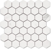 Treasure Statuario 2x2 Polished Hexagon Mosaic | Diversity Kitchen Bath & Tile