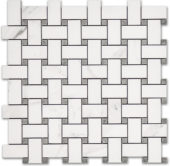 Treasure Statuario Polished Basketweave Mosaic | Diversity Kitchen Bath & Tile