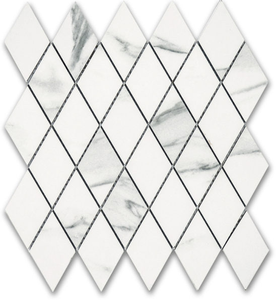 Treasure Statuario Polished Diamond Mosaic | Diversity Kitchen Bath & Tile