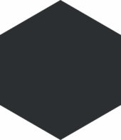 Vida 5.5X6.3” Black Hexagon | Diversity Kitchen Bath & Tile