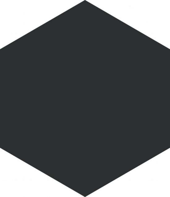 Vida 5.5X6.3” Black Hexagon | Diversity Kitchen Bath & Tile