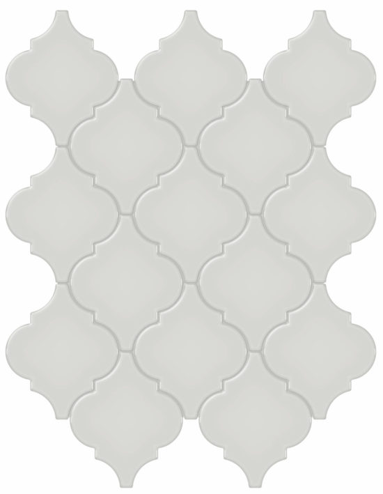 Warm Grey Glossy Arabesque Mosaic | Diversity Kitchen Bath & Tile