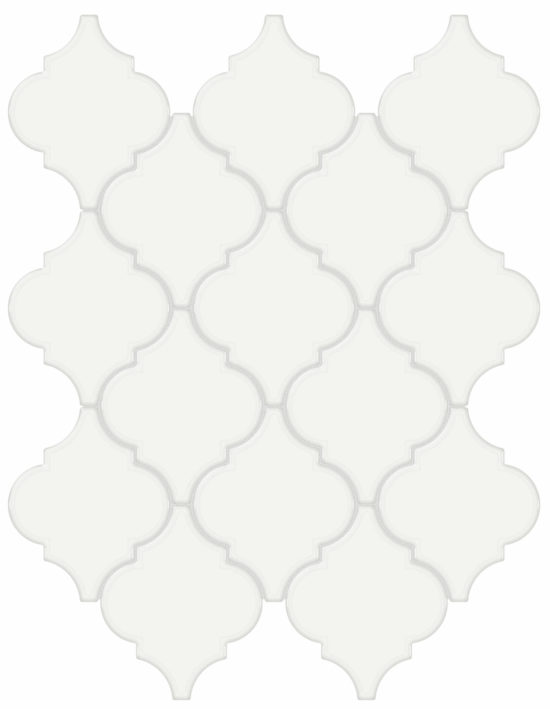 White Glossy Arabesque Mosaic | Diversity Kitchen Bath & Tile