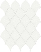 White Glossy Scallop Mosaic | Diversity Kitchen Bath & Tile