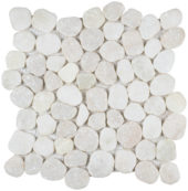 White Marble Sliced Stone Interlocking Mosaic | Diversity Kitchen Bath & Tile