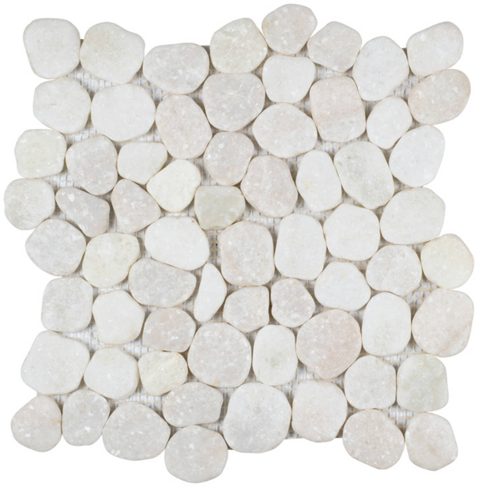 White Marble Sliced Stone Interlocking Mosaic | Diversity Kitchen Bath & Tile