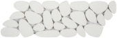 White Sliced Reconstituted Pebble Mosaic Interlocking Border | Diversity Kitchen Bath & Tile