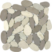 White/Beige Xl Sliced Matte Pebble Interlocking | Diversity Kitchen Bath & Tile
