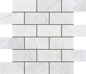 2"x4" Brick Pattern White Grey Marble | Diversity Kitchen Bath & Tile