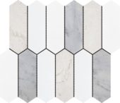 2"x6" Picket White Grey Beige Marble Mix | Diversity Kitchen Bath & Tile