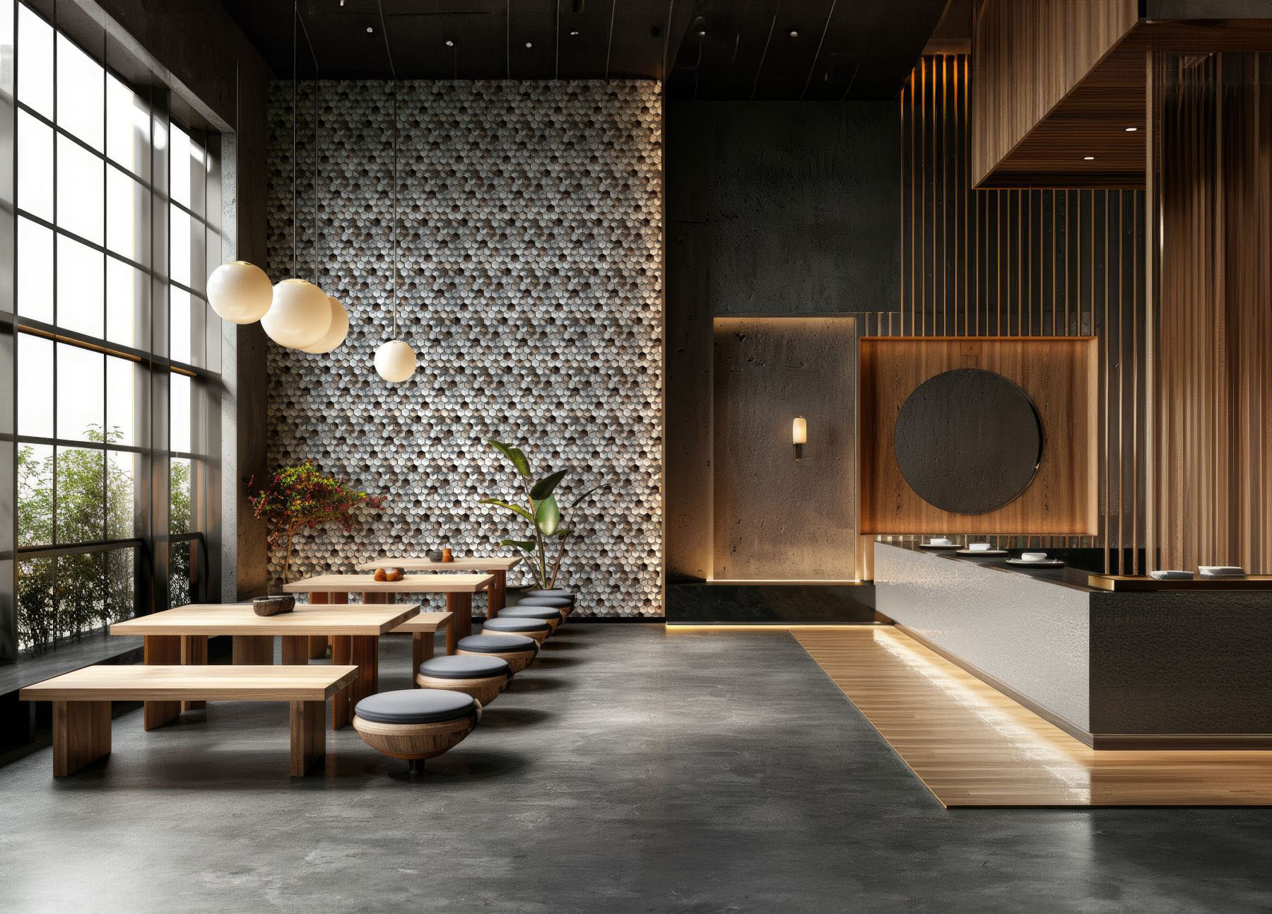 Aluminum Hexagon Silver Brown Mosaic | Diversity Kitchen Bath & Tile